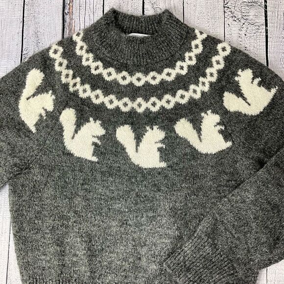 J.W. ANDERSON UNIQLO Wool Blend Fair Isle Squirrel Sweater - Picture 2 of 5